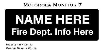 Fire Department Pager Monitor 7 Information Decal