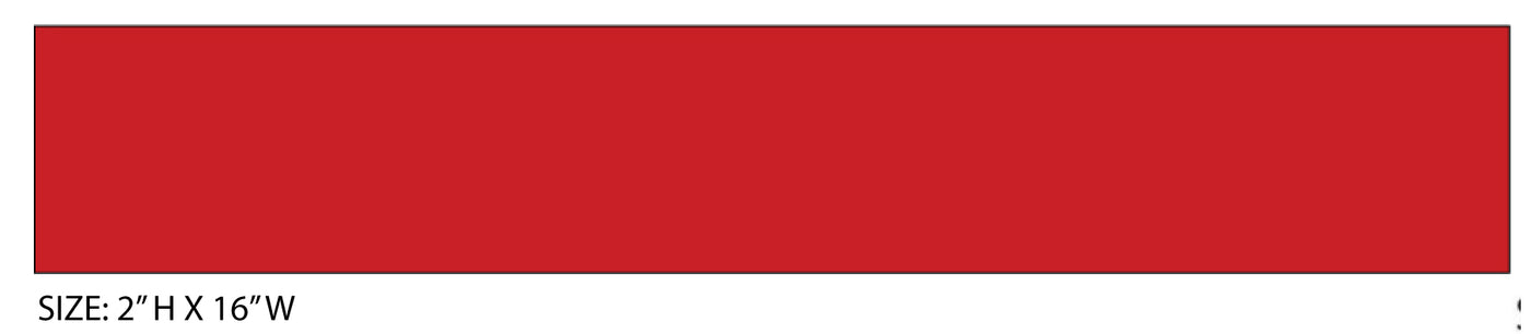 16 inch Red Blank Locker Tag