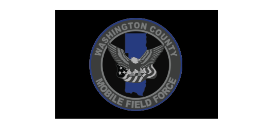 Washington County Mobile Field Force plate 2" x 3"